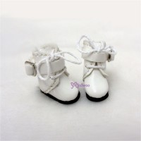 Middie B 2.2cm Doll Shoes Buckle Boots White SBB006WHE Middie B 2.2cm Doll Shoes Buckle Boots White SBB006WHE